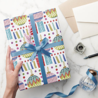 Cadeau Papier d'emballage coloré pour ornement de Noël
