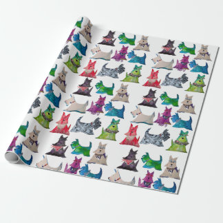 Cadeau Papier d'emballage Coloré Scottie