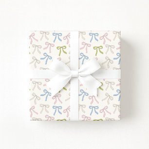 Cadeau Papier d'emballage Coquette Pastel Bows