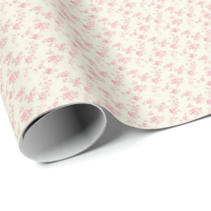 Cadeau Papier d'emballage Coquette Roses Roses Roses Fonc