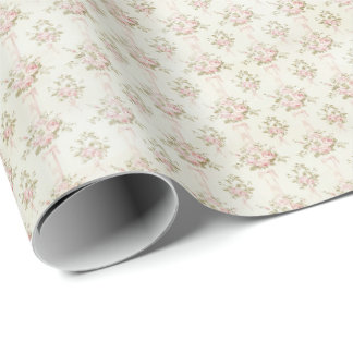 Cadeau Papier d'emballage Coquette Roses Roses Roses Vint
