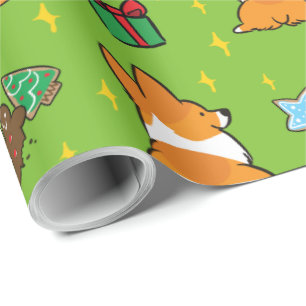 Cadeau Papier d'emballage   CorgiThings de corgi de Noël