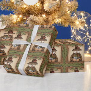 Cadeau Papier d'emballage Country Snowman Holiday