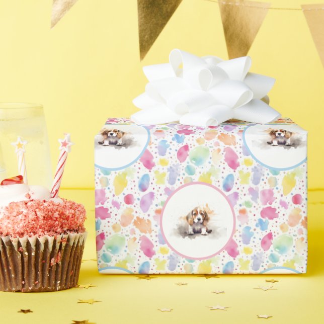 Cadeau Papier d'emballage d'anniversaire beagle (Fête d'anniversaire)
