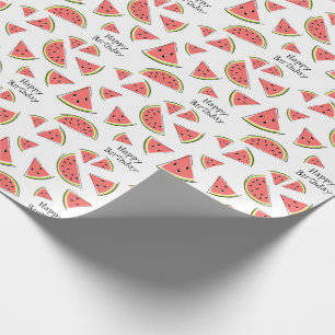Cadeau Papier d'emballage d'anniversaire Watermelon Multi
