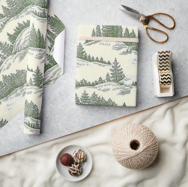 Cadeau Papier d'emballage d'arbre écologique pour vacance (Artisanat)