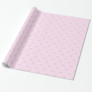 Cadeau Papier d'emballage d'arcs mous de roses pâles