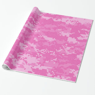 Cadeau Papier d'emballage d'ARMÉE de camouflage rose