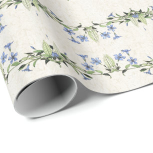 Cadeau Papier d'emballage d'art de fleurs vintages