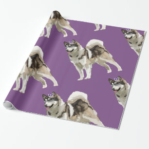 Cadeau Papier d'emballage d'art Husky