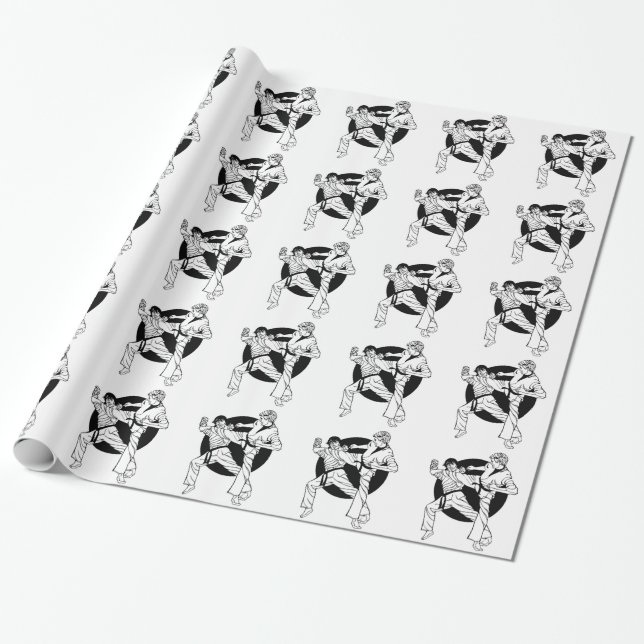 Cadeau Papier d'emballage d'arts martiaux (Déroulé)