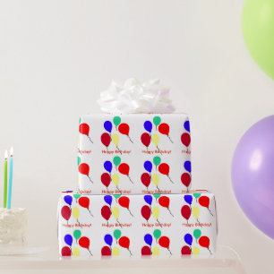 Cadeau Papier d'emballage de ballons d'anniversaire