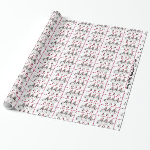 Cadeau Papier d'emballage de beagles de Père Noël