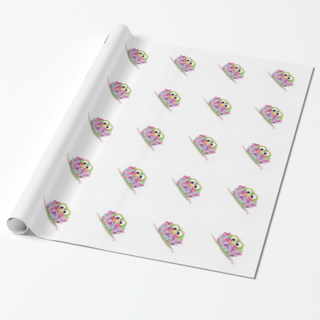 Cadeau Papier d'emballage de bouquet de pousse (Déroulé)