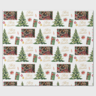 Cadeau Papier d'emballage de cadre de famille de Noël