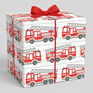 Cadeau Papier d'emballage de camion de pompiers, emballag