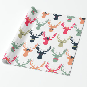 Cadeau Papier d'emballage de cerfs communs de hippie