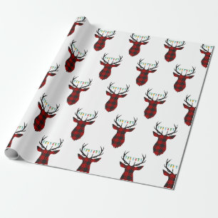 Cadeau Papier d'emballage de cerfs communs de Noël de