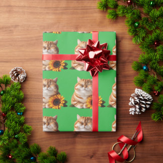 Cadeau Papier d'emballage de chat esthétique japonais Kaw