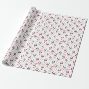 Cadeau Papier d'emballage de chat siamois de Noël de