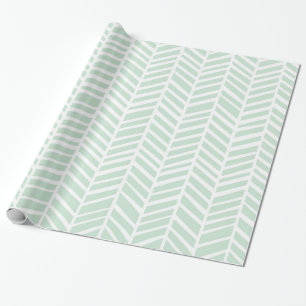 Cadeau Papier d'emballage de Chevron - menthe