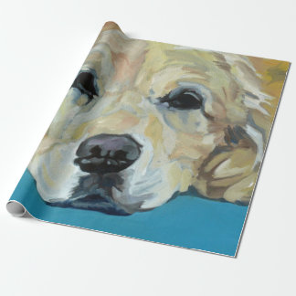 Cadeau Papier d'emballage de chien de golden retriever