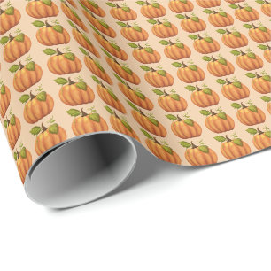 Cadeau Papier d'emballage de citrouille d'automne Hallowe