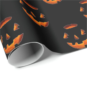 Cadeau Papier d'emballage de citrouille lumineuse d'Hallo