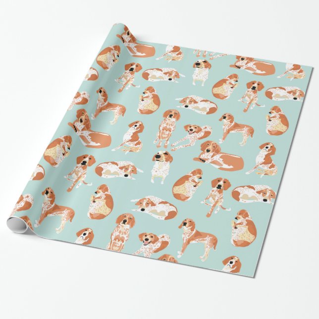 Cadeau Papier d'emballage de Coonhound de Redtick (Déroulé)