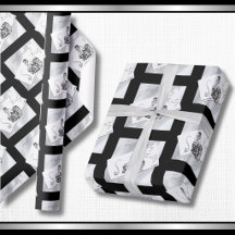 Papier d'emballage de couture noir moderne pour 30