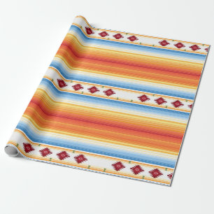 Cadeau Papier d'emballage de couverture mexicaine coloré