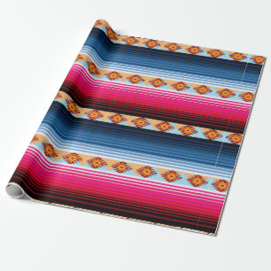 Cadeau Papier d'emballage de couverture mexicaine coloré