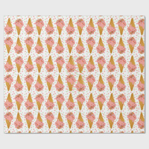 Cadeau Papier d'emballage de crème glacée, délicieux,