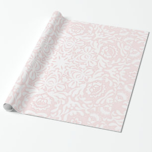 Cadeau Papier d'emballage de dentelle florale rose