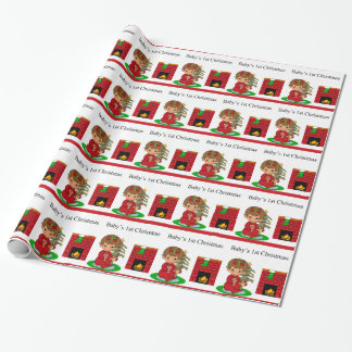 Cadeau Papier d'emballage de ęr Noël du bébé