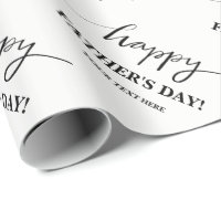 Papier d'emballage de fête des pères heureuse