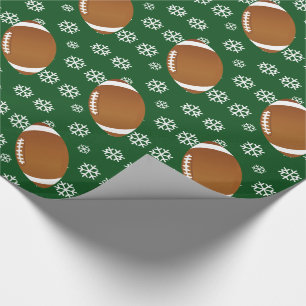 Cadeau Papier d'emballage de flocon de neige du football