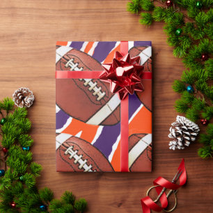 Cadeau Papier d'emballage de football - Tiger Design