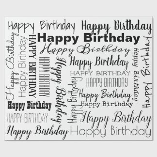 Cadeau Papier d'emballage de joyeux anniversaire