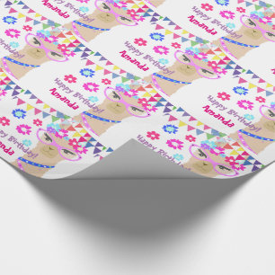 Cadeau Papier d'emballage de joyeux anniversaire de diva