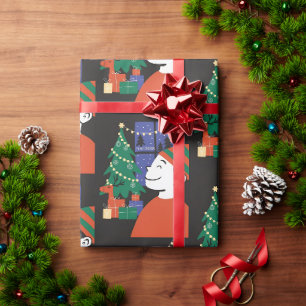 Cadeau Papier d'emballage de Joyeux Noël