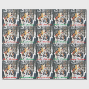 Cadeau Papier d'emballage de Joyeux Noël de marcheur de