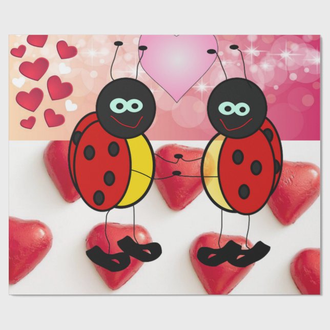 Cadeau Papier d'emballage de la Saint-Valentin (Plat)