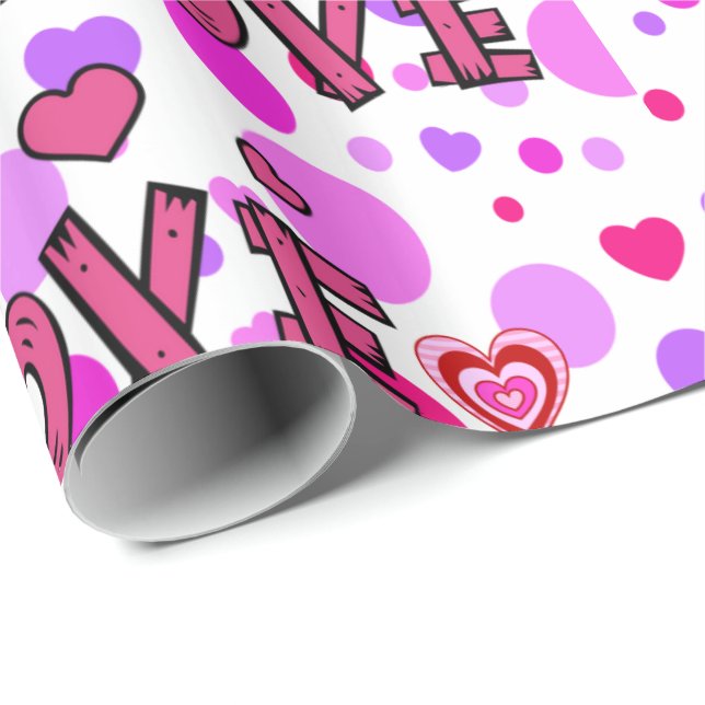 Cadeau Papier d'emballage de la Saint-Valentin (Coin rond)