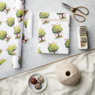 Cadeau Papier d'emballage de la Saint-Valentin Arbre Cœur