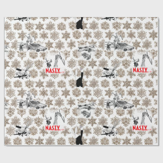 Cadeau Papier d'emballage de lapin de thème méchant de