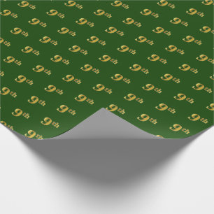 Cadeau Papier d'emballage de l'événement Faux Or 9ème (Ne