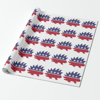 Cadeau Papier d'emballage de logo libertaire de partie