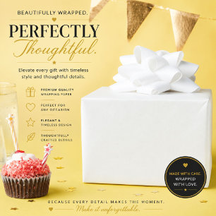 Cadeau Papier d'emballage de mariage de luxe Papier mat