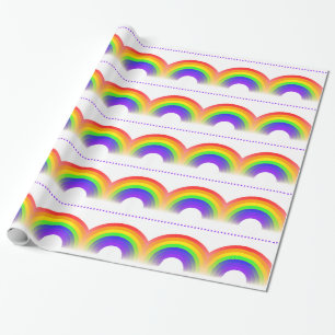 Cadeau Papier d'emballage de motif d'arc-en-ciel